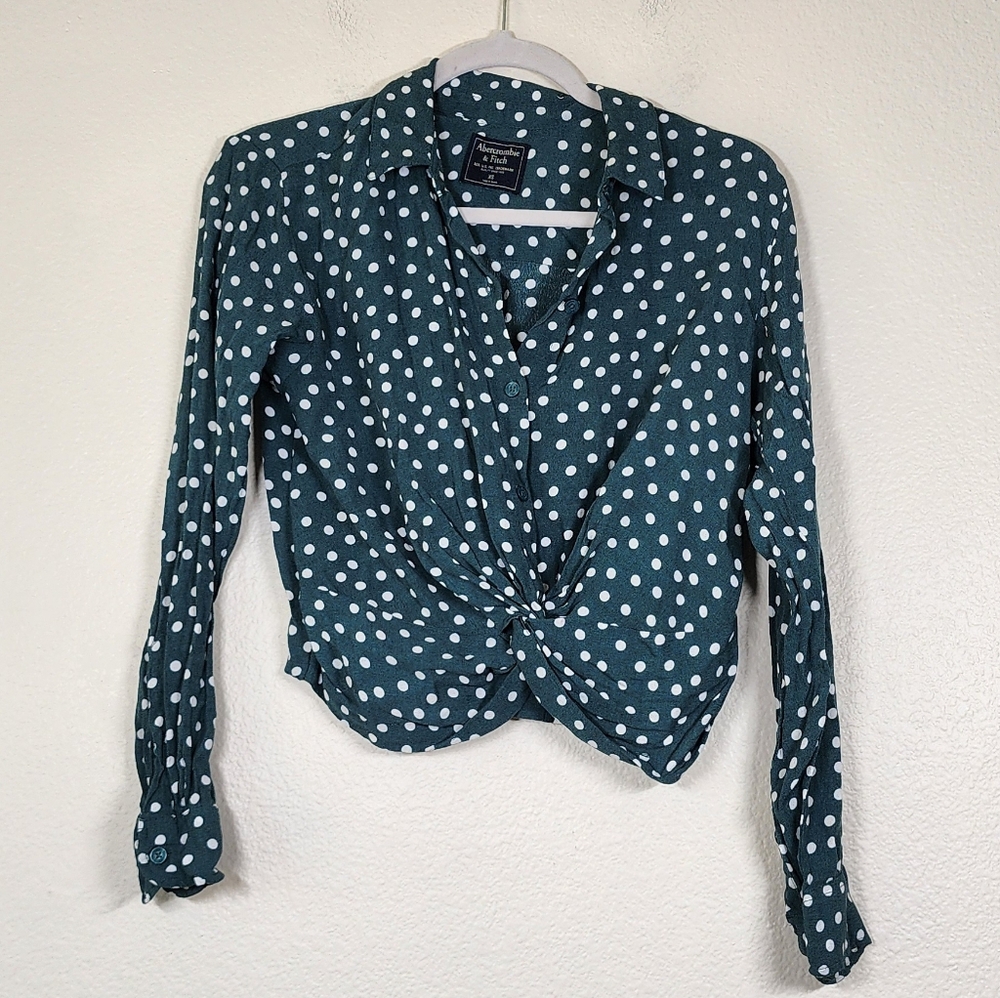 Abercrombie & Fitch Polka Dot Crop Top XS
